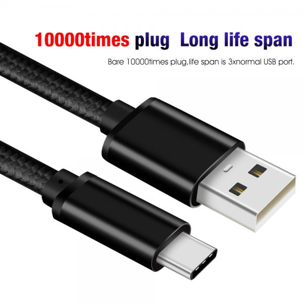 Picture of USB2.0 Type-C cable Nylon（black）